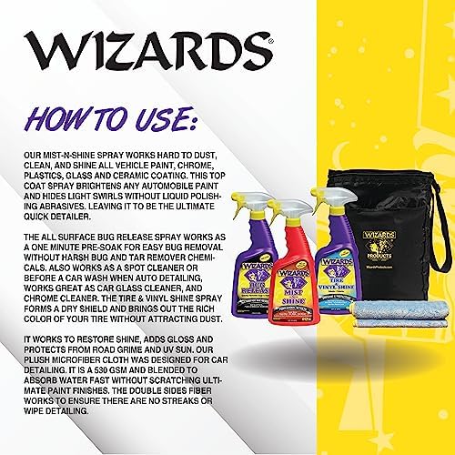 Wizards Automotive Quick Kit - 5-Piece Car & Motorcycle Detail Set - Image 2