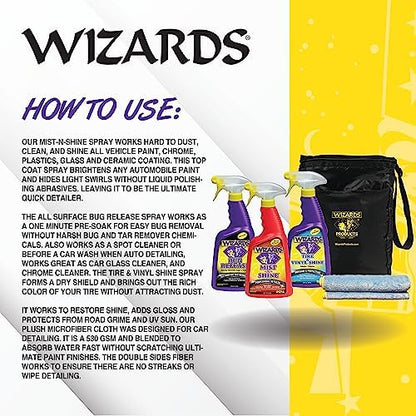 Wizards Automotive Quick Kit - 5-Piece Car & Motorcycle Detail Set - Image 4