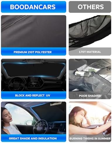 Windshield Sun Shade for Ford F150 F-150 2015-2024 2025 2026 Sunshade - Image 4