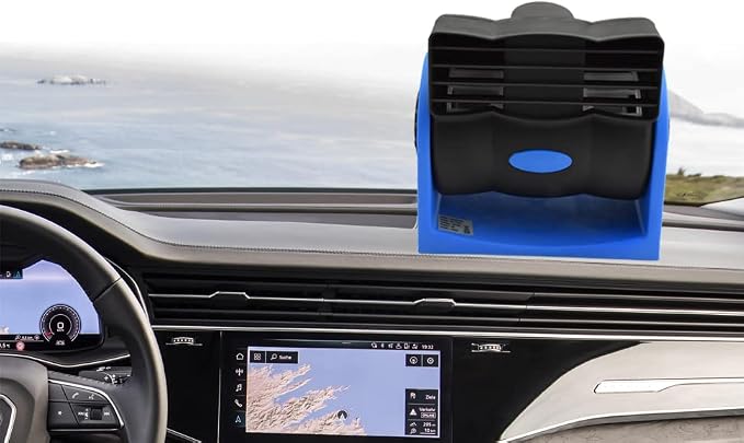 KAGOR 12V Car Dash Fan, No Leaf Quiet Cooling, Powerful RV Ventilation, Squirrel Cage, 2 Speed Electric Air Conditioner with Cigarette Lighter Plug for Auto SUV Vehicle Van - Image 2