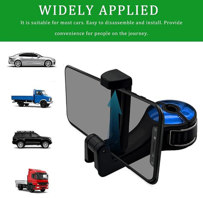 2PCS Car Headrest Hidden Hook, Purse Hook for Car, 2 in 1 Vehicle Back Seat Headrest Mobile Phone Holder, 360° Rotating Backseat Organizer for Handbag Clothes Grocery Fit Vehicles (Blue) - Image 7