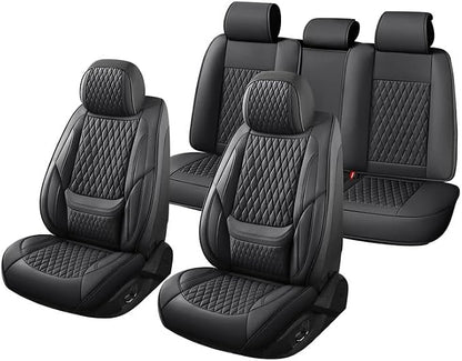 Car Seat Covers Full Set Custom Fit For Lexus RX 330 2004-2006, Black | Lumbar Support, Premium Faux Leather, Breathable, Anti-Slip, Airbag Compatible, Waterproof, Car Seat Protectors, 2 Row-5Seat - Image 7