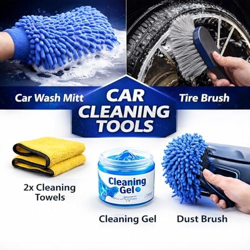 36Pcs Car Detailing Kit, Car Detailing Brush Set, Car Wash Cleaning Kit, Car Detailing Brushes, Professional Car Care Kit for Interior Exterior Wheels, Blue - Image 6