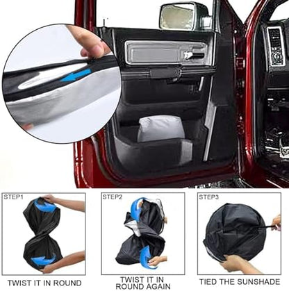 2026 Upgrade Front Windshield Sunshade Fit for Dodge RAM 1500 2010-2025 2026 Foldable Car Shade Automotive Windshield Sunshades for Dodge RAM 1500 Accessories |Keeps Your Vehicle Cool| - Image 6