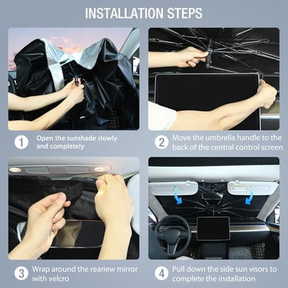 INSAUTO Custom Fit Windshield Sun Shade Umbrella for Mazda CX-5 2017-2025, Easy Fold & Store, Comes with Bag, UV & Heat Reflective, Keeps Your Car Cool - Image 6