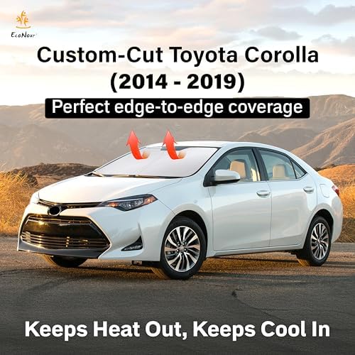 EcoNour Windshield Sunshade Compatible for Toyota Corolla 2014-2018 2019 - Image 2
