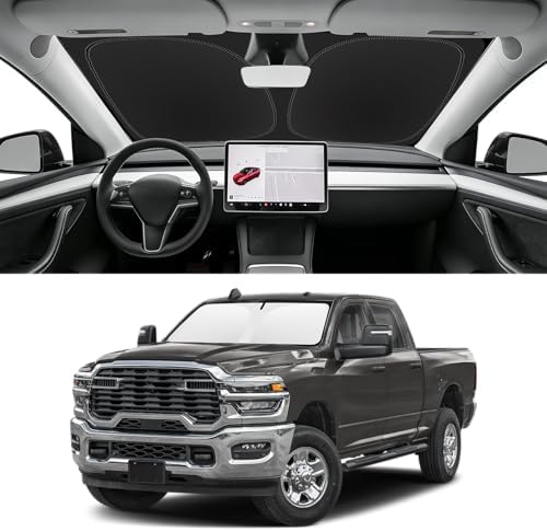Custom Fit Windshield Sun Shade for RAM 2500 3500 2010-2026 by SLOGENTO