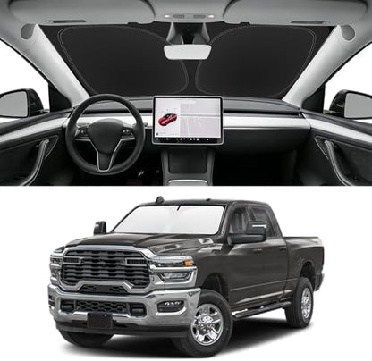 Custom Fit Windshield Sun Shade for RAM 2500 3500 2010-2026 by SLOGENTO