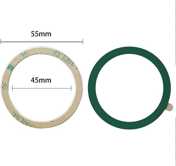 TENOC Universal Metal Ring Sticker, 3Pcs, Green | Compatible with iPhone/Samsung/Android Cellphones, Magnetic Phone Charger/Mount/Holder Conversion - Image 2