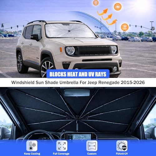 Car Windshield Sun Shade Umbrella for Jeep Renegade 2015-2026 - Image 3