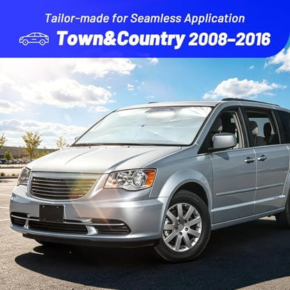 Windshield Sun Shade for Chrysler Town&Country 2008-2016, Umbrella Sunshade - Image 2