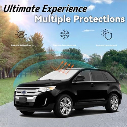 Windshield Sun Shade for Ford Edge 2007-2014 Edge Sunshade - Image 3