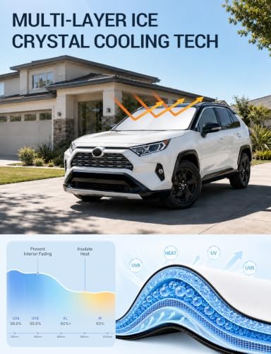 Proadsy Custom Fit 2019-2026 Toyota RAV4 Windshield Sun Shade, Blocks Heat - Image 4