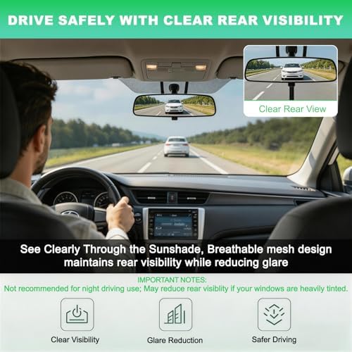F150 Window Shades 2015-2020, Rear Window Mesh, 1PC - Image 4