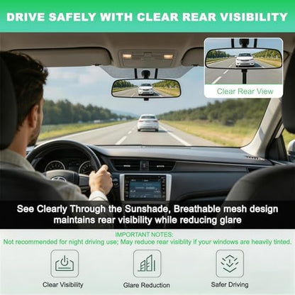 F150 Window Shades 2015-2020, Rear Mesh Coverage, 3PCS - Image 6