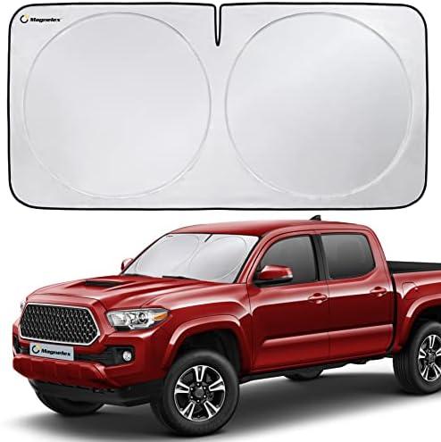 Magnelex Car Windshield Sunshade | Advanced Light-Blocking Protection | Foldable Sun Shade with Mirror Cut-Out Keeps Your Vehicle Cool | Fit for Cars, Trucks, and SUVs | Small (59 x 29 in) by Magnelex