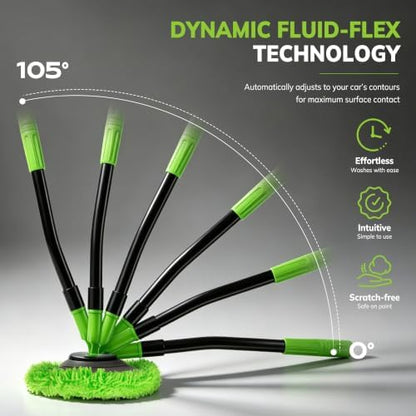 IVYROLL Car Wash Brush Kit, Long Handle, Microfiber Wash Mop, 15° Angled - Image 6