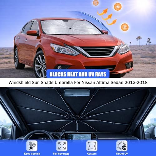Car Windshield Sun Shade Umbrella for Nissan Altima Sedan 2013-2018 - Image 3