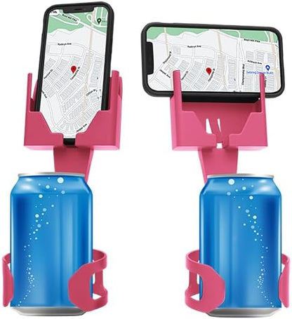 Cup Holder Phone Holder Mount for Car - Universal Adjustable Expander Cradle Hands-Free Driving - Compatible with All Smartphones Car Mount for iPhone Samsung Google Android Mobile Accessories Pink - Image 9