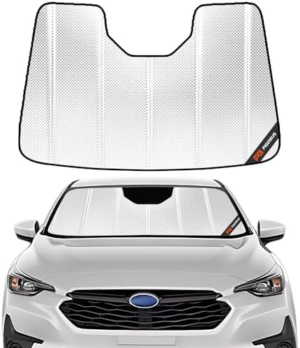 Pigenius Windshield Sun Shade for Subaru Crosstrek 2024-2025; Subaru Impreza 2024-2025. Reflective Aluminum Film Front Window Sunshade - BLAZBLOCK by Pigenius