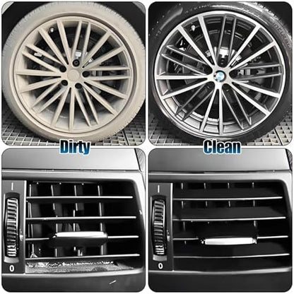 8Pcs Wheel Brush, Tire Brush, Wheel Cleaner Brush Set - 2 Soft Wheel Cleaning Brushes, Detailing Brush & Hard Tire Scrubber, Flexible and Durable Rim Cleaning Brush Kit for Wheels and Tires - Image 6