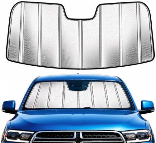 Windshield Sun Shade for Ford F150 2015-2020, Foldable 3-Layer High Reflective Silver Sunshade, Blocks UV Rays & Reduces Cabin Heat by Unknown