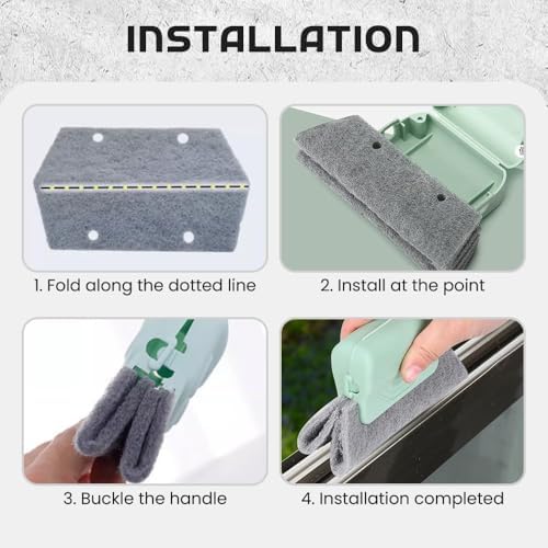2026 New Magic Window Track Cleaner, 3Pcs Multipurpose Cleaning Brush for Window Grooves, Sliding Door Tracks, Tile Grout Lines, Shutter Slats, Car AC Vents, and Narrow Gaps (Green) - Image 6