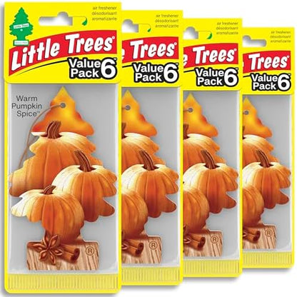 LITTLE TREES Car Air Freshener | Hanging Tree Provides Long Lasting Scent for Auto and Home | Warm Pumpkin Spice, 24 Air Fresheners by LITTLETREES