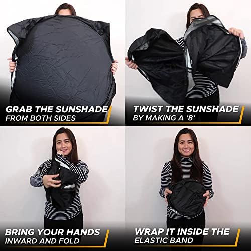 EcoNour Jeep Windshield Sun Shade, Foldable UV Sun Shield, Jeep Accessories - Image 5