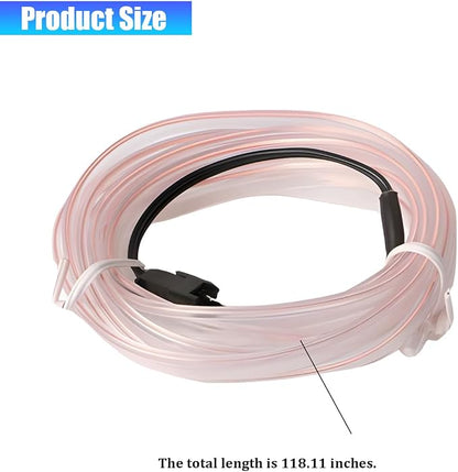 Car LED Strip Lights, 9.84FT 5V Waterproof Flexible Vehicle Ambient Lighting Kits with USB Port, Automotive Lamp Strips Decorations, Universal for SUV Automobile Truck (White - Image 2