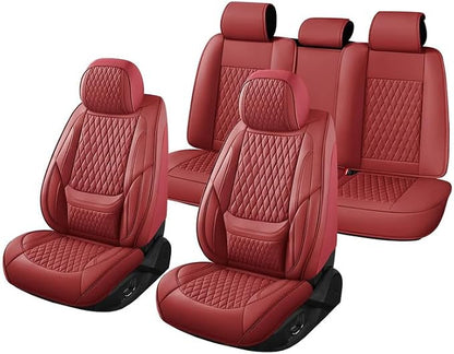 Car Seat Covers Full Set Custom Fit for Lexus RX350 2009-2026, Red | Lumbar Support, Premium Faux Leather, Breathable, Anti-Slip, Airbag Compatible, Waterproof, Car Seat Protectors, 2 Row-5Seat - Image 7
