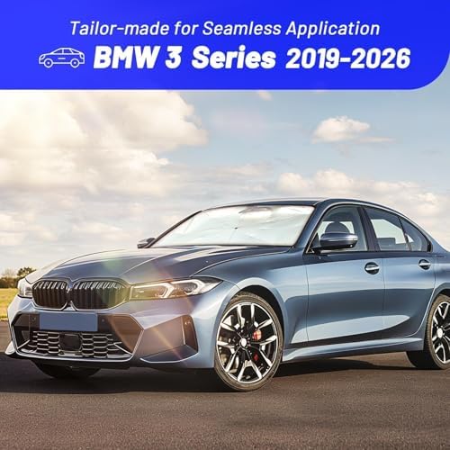 Windshield Sun Shade Umbrella for BMW 3 Series 2019-2026, Foldable Front Window Sunshade with 360° Rotating Shaft, Custom Fit Car Shades for 3 Series Accessories with UV & Heat Protection - Image 3
