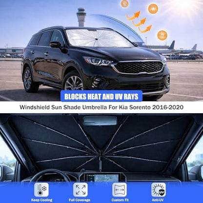 Car Windshield Sun Shade Umbrella for Kia Sorento 2016-2020 - Image 3