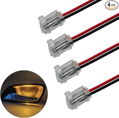 Car Door Handle Light Warm White 3200k Color Temperature LED Ambient light 12V Interior Installation Small Volume Opening 4mm Easy Installation Universal Small Car Ship Use (4PCS) by OUMICCARD