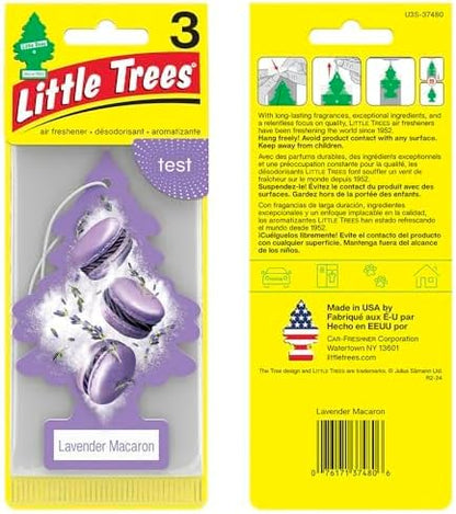 LITTLE TREES Car Air Freshener | Hanging Tree Provides Long Lasting Scent for Auto and Home | 24 Air Fresheners |Lavender Macaron - Image 2