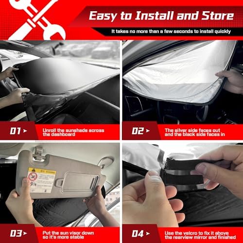 ARISMOTOR Windshield Sun Shade for Volvo XC90 2016-2026 2027 - Image 6