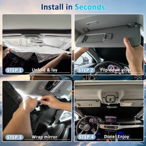 Car Windshield Sun Shade for Ford Escape 2013-2026 - Image 5