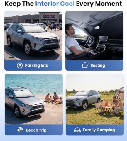 Zanch Windshield Sun Shade for Honda Accord 2000-2026 - Image 5