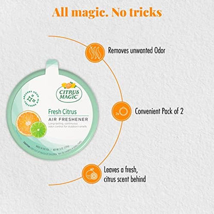 Citrus Magic Solid Air Fresheners, Fresh Citrus, 8 Ounce, Pack of 2 - Image 4