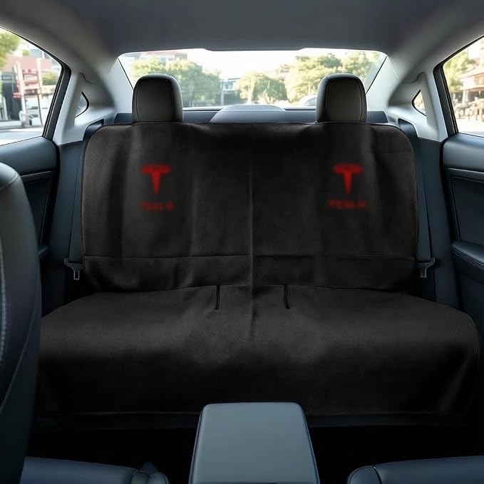 Upgraded Compatible with Tesla Seat Covers for Model 3/Y/X/S - Sweat-Resistant Back Seat Towel Cover for Kids, Pets and Dog Tesla Seat Protect Accessories - Image 2