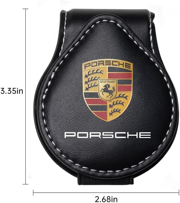 Car Sunglasses Holder for Porsche Panamera Cayenne Macan Boxster Taycan Cayman 718 911, Glasses Holder for Cars,Car Visor Sunglasses Clip,Clip-on Car Glasses Holder Black - Image 4