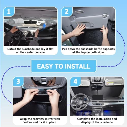 Custom Fit Windshield Sun Shade for Chrysler 300/300C 2011-2023 - Image 6