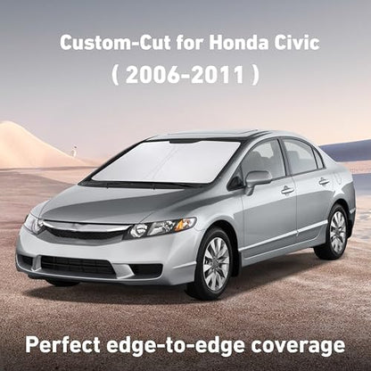 EcoNour Windshield Sunshade Compatible for Honda Civic 2006-2009 2010 2011 - Image 2