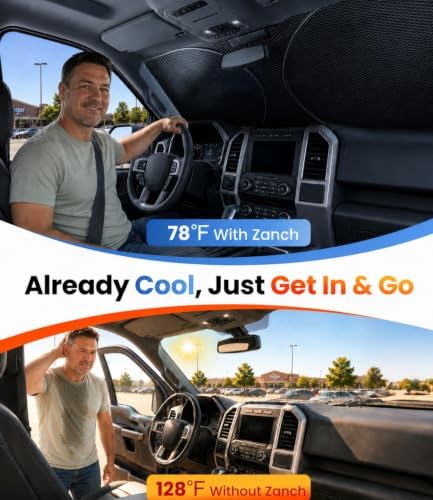 Zanch Windshield Sun Shade for Toyota Sienna 2000-2026 - Image 2