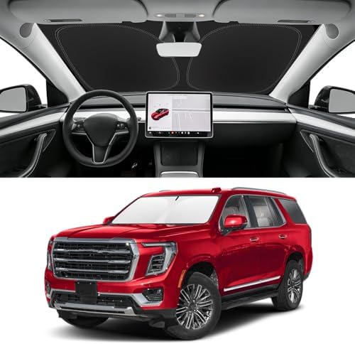 Custom Fit Windshield Sun Shade for GMC Yukon/Yukon XL 2021-2026 by SLOGENTO