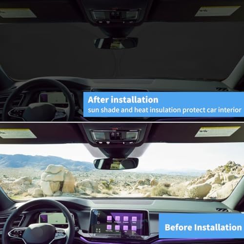 Windshield Sun Shade Car Accessories for VW Atlas Cross Sport 2018-2026 - Image 5