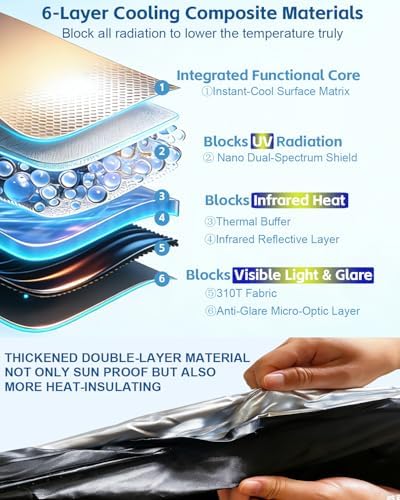 Windshield Sun Shade for Chevy Silverado/GMC Sierra 1500 2500 3500(SLT,AT4,Denali) 2026 2025-2019 Front Window Sun Visor Protector Foldable Block UV Rays Windshield Sunshade Keep Car Cool - Image 5