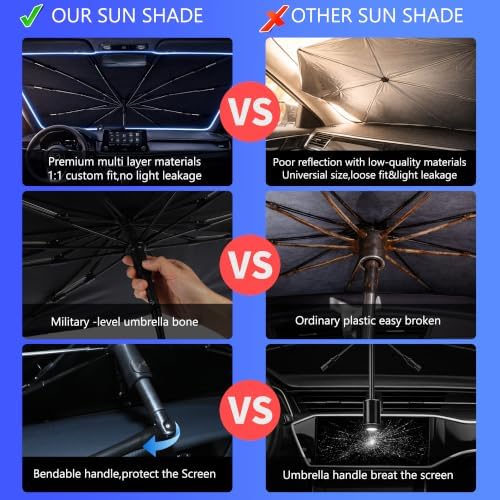 Car Windshield Sun Shade Umbrella for Hyundai Santa Fe 2024-2026 - Image 7