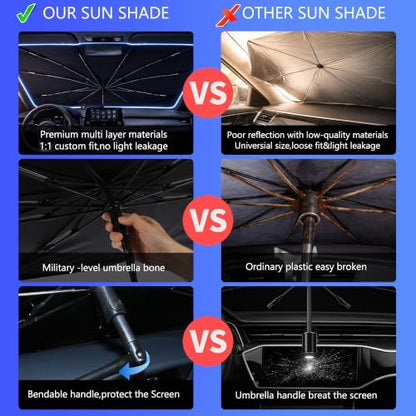 Car Windshield Sun Shade Umbrella Universal for Compact Sedan & SUV - Image 7
