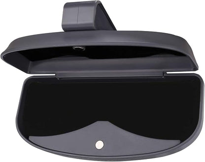 MOSISO Car Visor Sunglasses Case, ABS Eyeglasses Holder Protective Box | Universal Automotive Clip Eyewear Hard Shell Storage Organizer with Magnetic Closure and Double Card Clamp, Space Gray by MOSISO